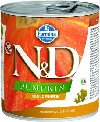 Cibo umido per cani ND UM DOG PUMPKIN QUAGLIA GR 285