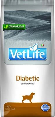Cibo dietetico per cani VET LIFE DOG DIABETIC KG 12