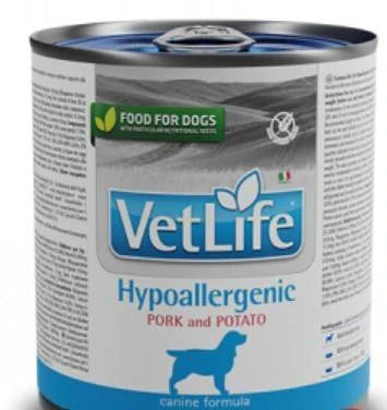 Cibo dietetico per cani VET LIFE DOG HYPO MAIALE GR 300