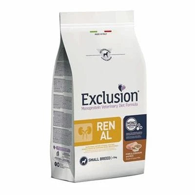 cibo umido per gatti EXCLUSION DOG RENAL MINI MAIALE/SORGUM KG 2