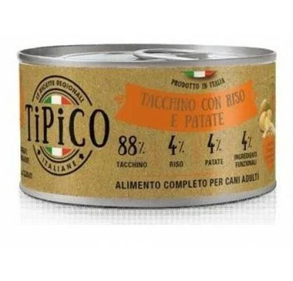 cibo umido per cani TIPICO TACCHINO/RISO/PATATE GR 150