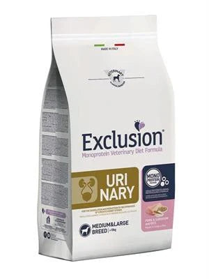 cibo umido per gatti EXCLUSION DOG URINARY MAIALE/SORGUM KG 12