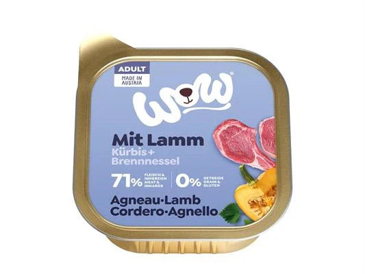 cibo umido per cani WOW DOG 11 X GR 150 AGNELLO
