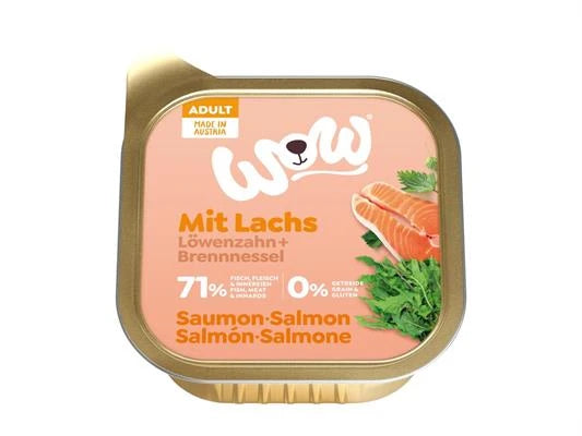 cibo umido per cani WOW DOG 11 X GR 150 SALMONE