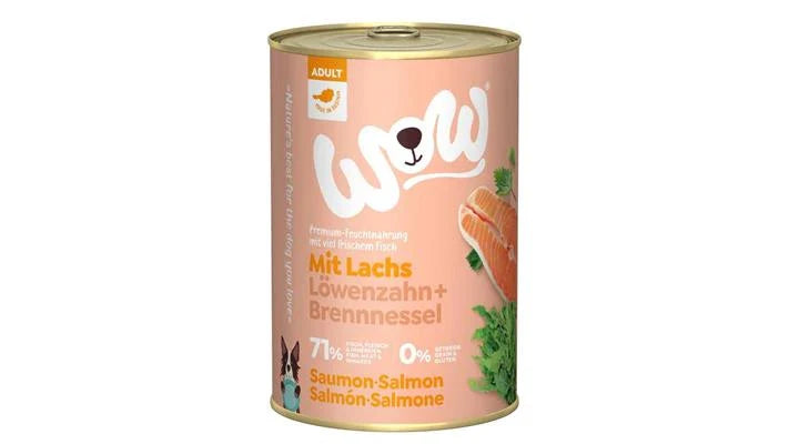cibo umido per cani WOW DOG GR 400 SALMONE