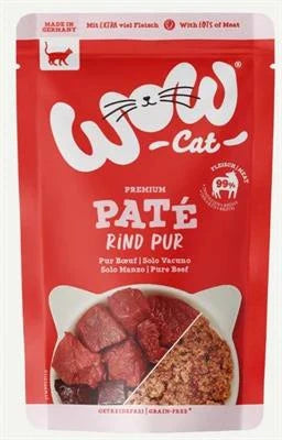 cibo umido per gatti WOW CAT BST PATE' MANZO 12 X GR 125
