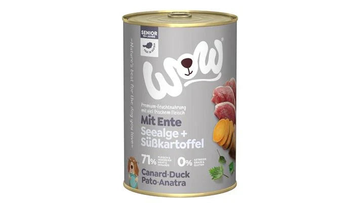 cibo umido per cani WOW DOG SENIOR GR 400 ANATRA