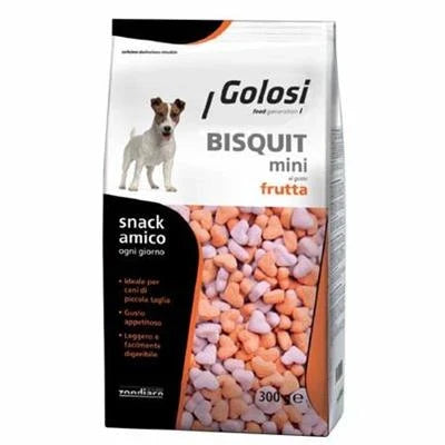 snack per cani GOLOSI BISCOTTI MINI FRUTTA GR 300