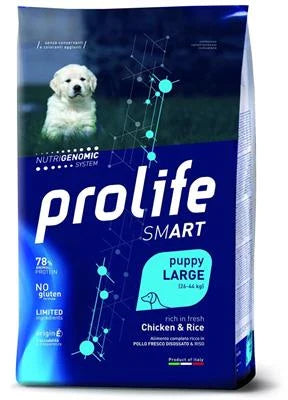 CIBO SECCO PER CANI PROLIFE DOG SMART PUPPY LARGE POLLO/RISO KG 10