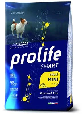CIBO SECCO PER CANI PROLIFE DOG SMART MINI POLLO/RISO KG 7
