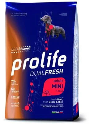 CIBO SECCO PER CANI PROLIFE DOG DUAL MINI MANZO/OCA/RISO KG 2