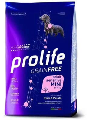 Cibo Secco Per Cani PROLIFE DOG GRAIN FREE MINI MAIALE/PATATE KG 2
