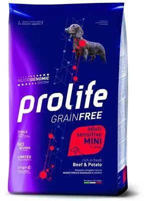 Cibo Secco Per Cani  PROLIFE DOG GRAIN FREE MINI MANZO/PATATE GR 600