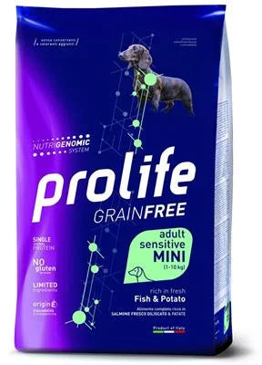 Cibo Secco Per Cani  PROLIFE DOG GRAIN FREE MINI PESCE/PATATE KG 2