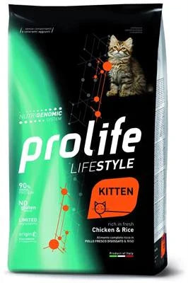 Cibo secco per Gatti PROLIFE CAT LIFESTYLE KITTEN POLLO/RISO KG 7