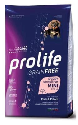 Cibo Secco Per Cani PROLIFE DOG GRAIN FREE MINI PUPPY MAIALE/PATATE KG 7