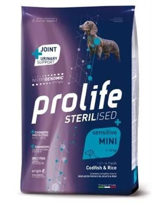 Cibo Secco Per Cani  PROLIFE DOG STERILIZED SENSITIVE MINI MERLUZZO/RISO KG 2