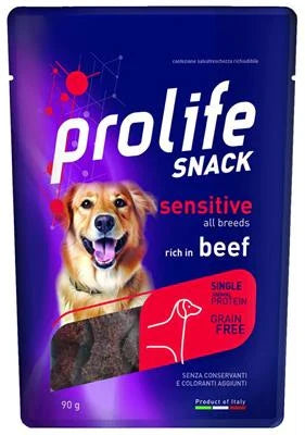 snack per cani PROLIFE DOG SNACK MANZO GR 90